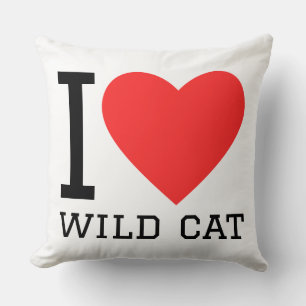 Ich liebe wilde Katzen Kissen