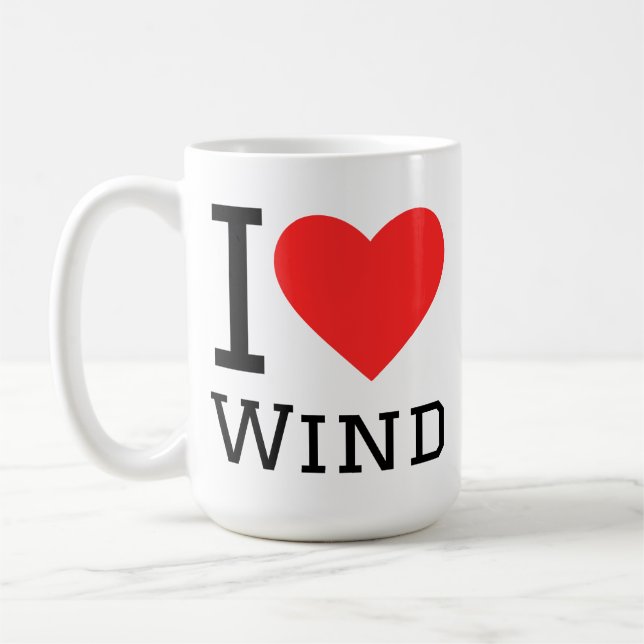 Ich liebe Wind  Kaffeetasse (Links)