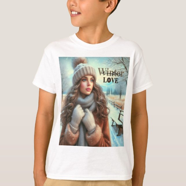 Ich Liebe Winter T-Shirt (Vorderseite)