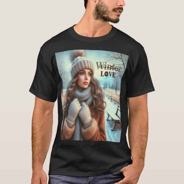 Ich Liebe Winter T-Shirt (Vorderseite)
