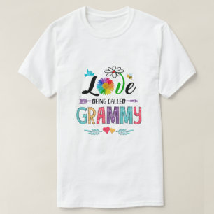 Ich Liebe wird als Grammy Daisy Blume Mütter Da T-Shirt