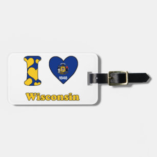 Ich liebe Wisconsin Gepäckanhänger