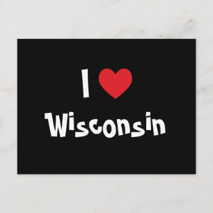 Ich liebe Wisconsin Postkarte