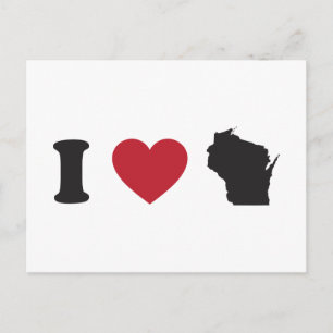 Ich liebe Wisconsin Postkarte