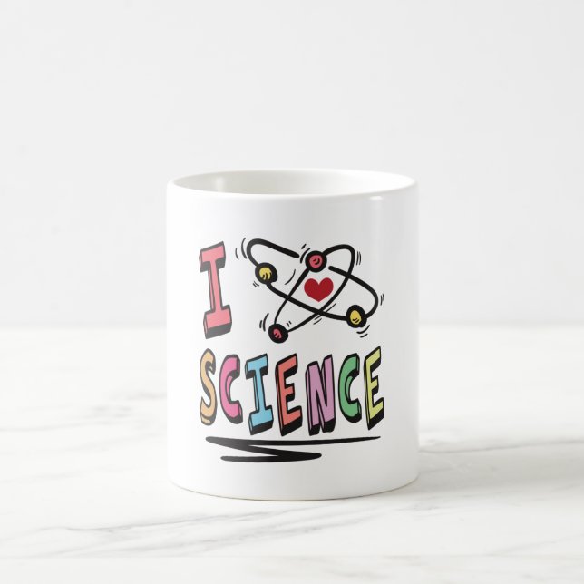 Ich liebe Wissenschaft Kaffeetasse (Mittel)