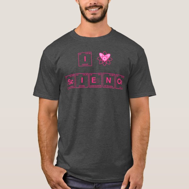 ICH LIEBE WISSENSCHAFT Periodensystem der Elemente T-Shirt (Vorderseite)