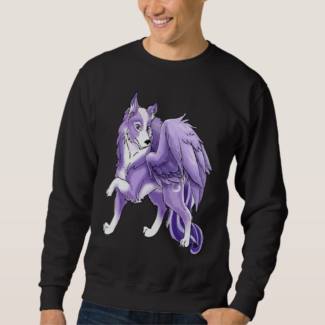 Ich liebe Wolf Wolf Sweatshirt (Vorderseite)