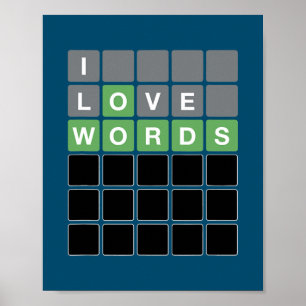 Ich liebe Wortspiel errate Wörter mit Buchstaben S Poster