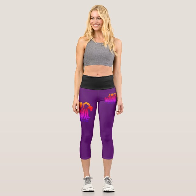 Ich liebe WTF Feurig Capri Leggings (Vorderseite)