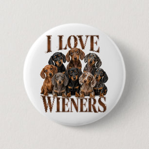 Ich liebe Würstchen Button