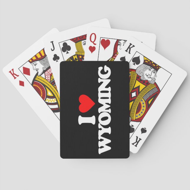 ICH LIEBE WYOMING SPIELKARTEN (Rückseite)