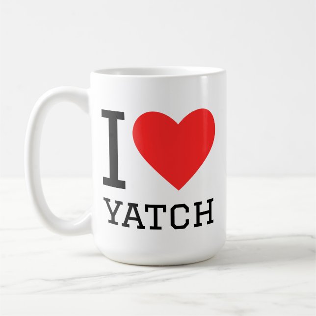 Ich liebe Yachten Kaffeetasse (Links)