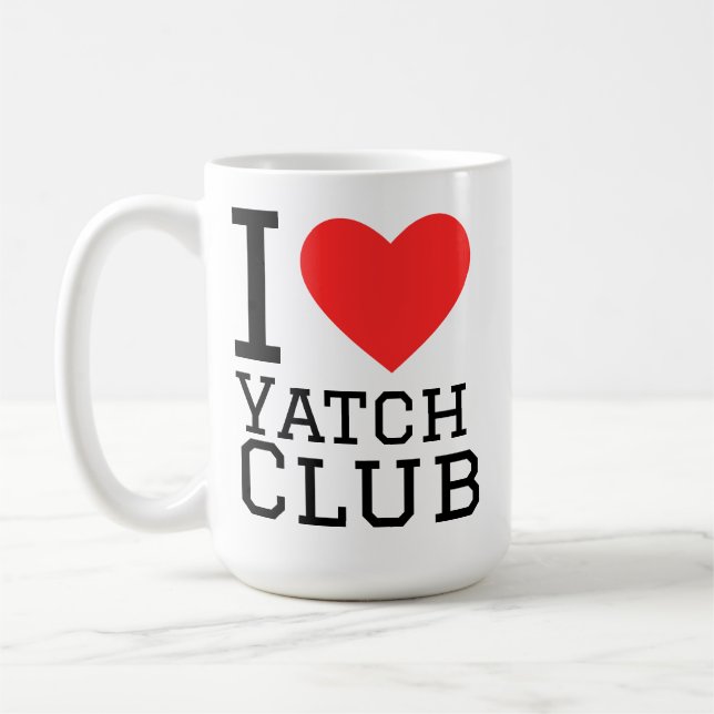 Ich liebe Yatch Club Kaffeetasse (Links)