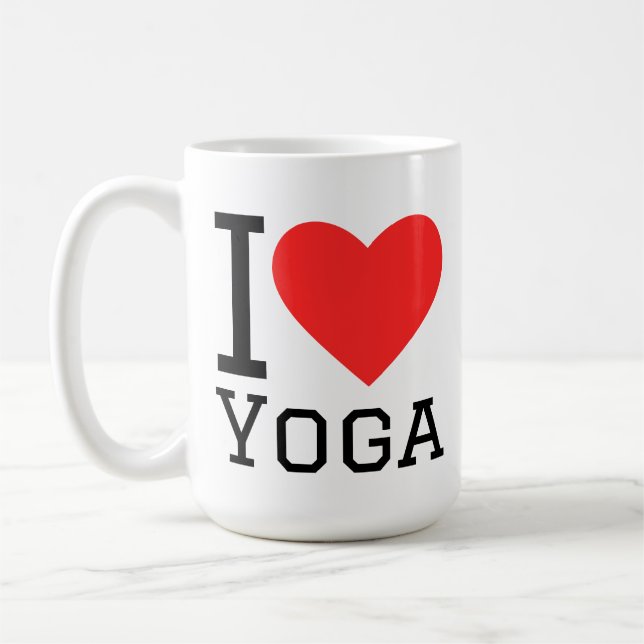 Ich liebe Yoga Kaffeetasse (Links)