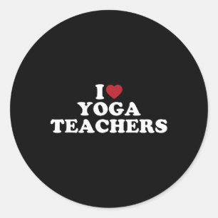 Ich liebe Yoga-Lehrer, ich liebe Yoga-Lehrer Runder Aufkleber