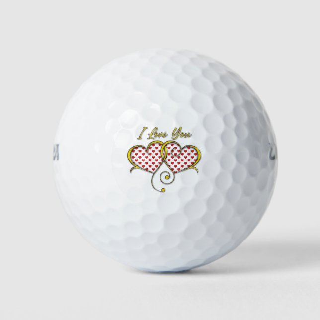Ich liebe You Design Golfball (Vorderseite)