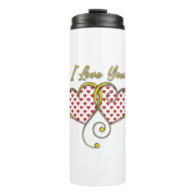 Ich liebe You Design Thermosbecher (Vorderseite)