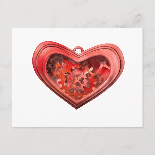 Ich liebe Zahnräder Postkarte (Vorderseite)