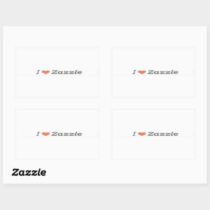 Ich liebe Zazzle Aufkleber