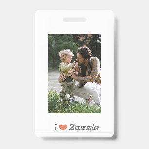 Ich liebe Zazzle Vatertag Abzeichen Ausweis