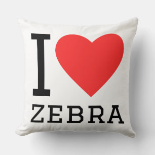 Ich liebe Zebra Kissen