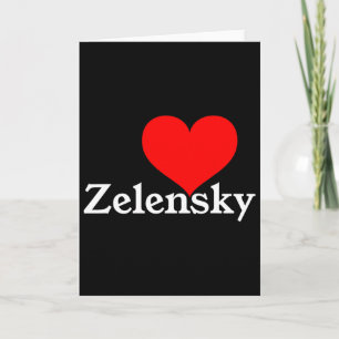 Ich liebe Zelensky Ukraine Präsident Wolodymyr Lie Karte