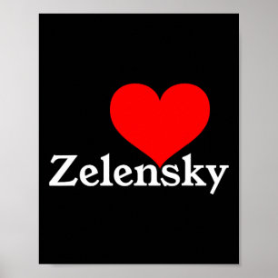 Ich liebe Zelensky Ukraine Präsident Wolodymyr Lie Poster