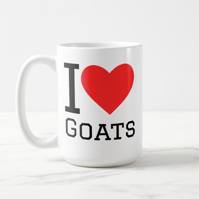 Ich liebe Ziegen Kaffeetasse (Links)