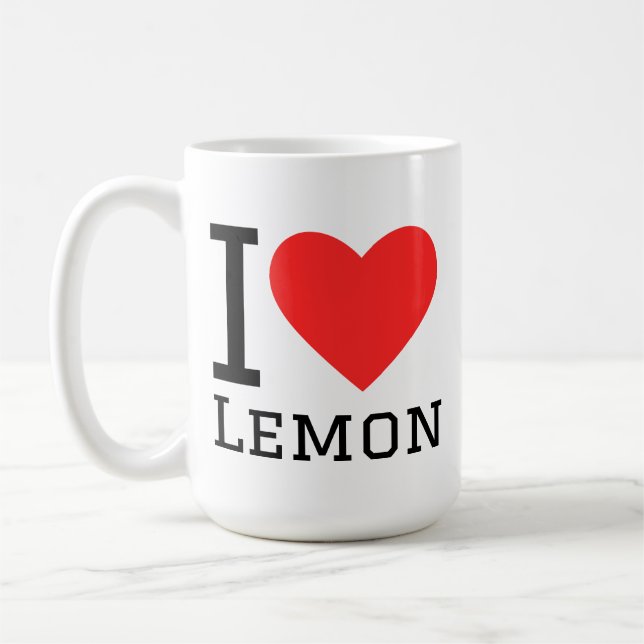 Ich liebe Zitrone Kaffeetasse (Links)