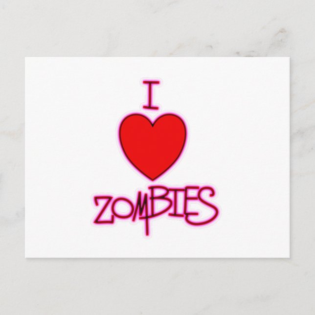 Ich Liebe Zombies! Postkarte (Vorderseite)