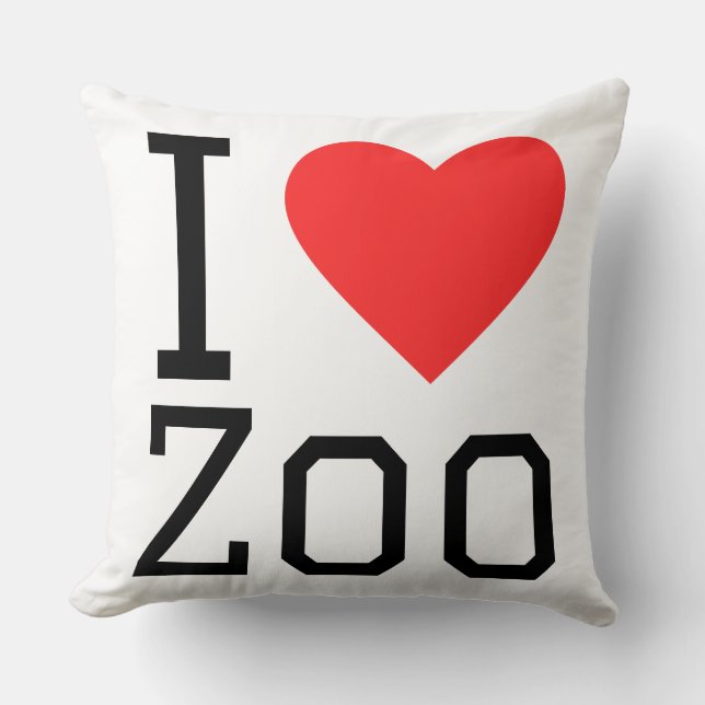 Ich liebe Zoo Kissen (Vorderseite)
