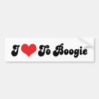 Ich Liebe zu Boogie Autoaufkleber