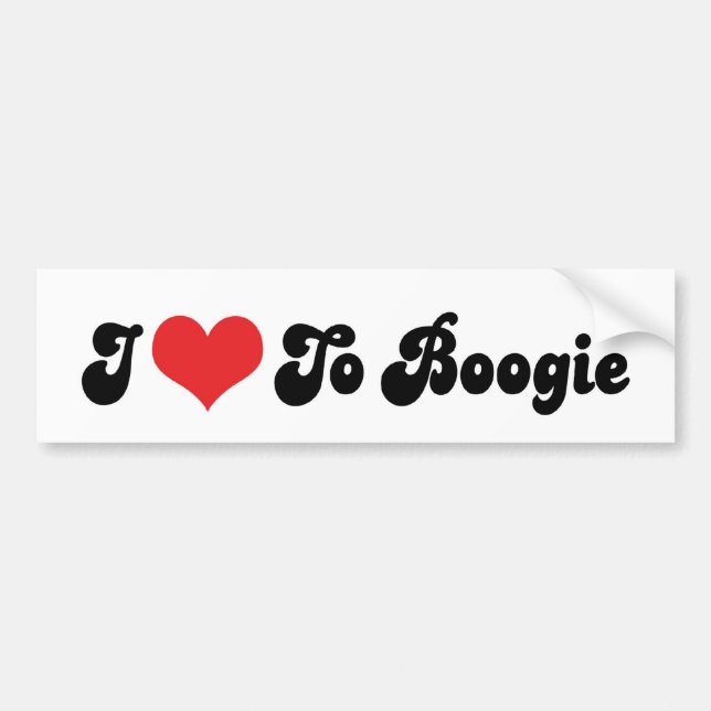 Ich Liebe zu Boogie Autoaufkleber (Vorne)