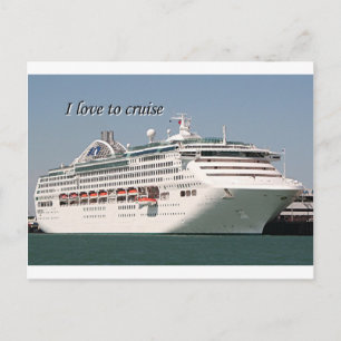 Ich Liebe zu fahren: Kreuzfahrtschiff 2 Postkarte