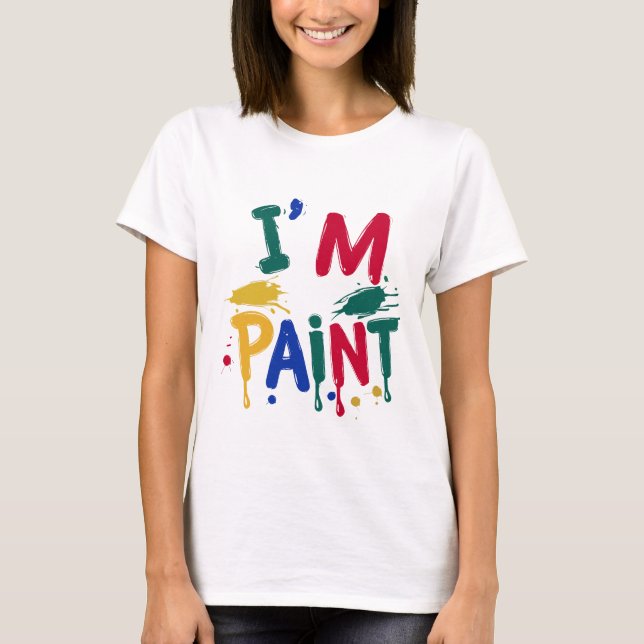 Ich Liebe zu Finger Paint Ich bin Paint Couple T-Shirt (Vorderseite)