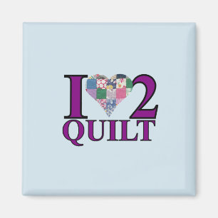 Ich Liebe zu Quilt - Magnet