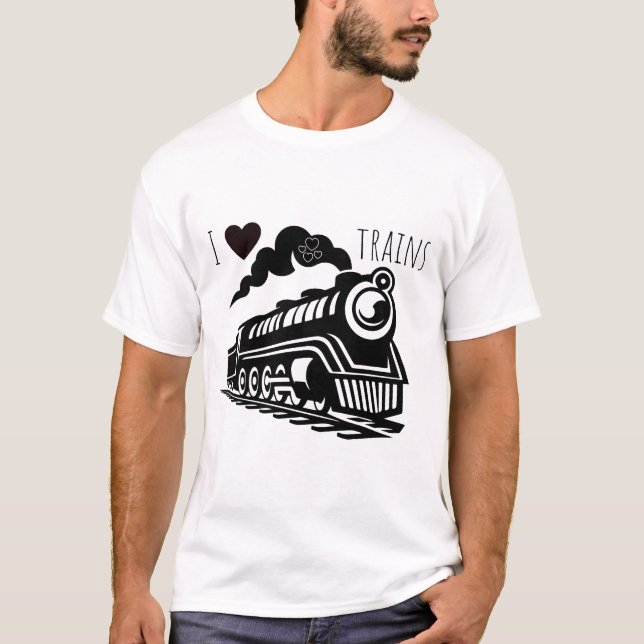 Ich liebe Züge T-Shirt (Vorderseite)