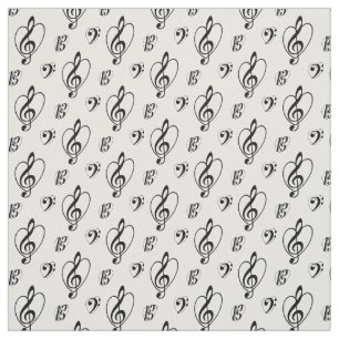 "Ich Liebeclefs-" Gewebe Stoff