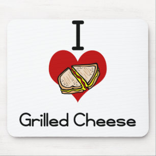 Ich Liebehaß gegrillter Käse Mousepad