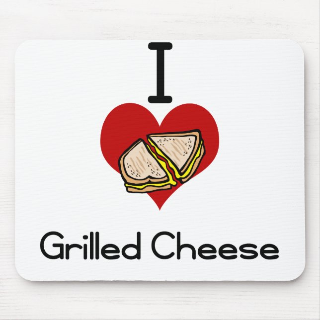 Ich Liebehaß gegrillter Käse Mousepad (Vorne)