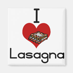 Ich Liebehaß Lasagne Magnet
