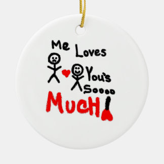 Ich Lieben Sie Cartoon Keramikornament