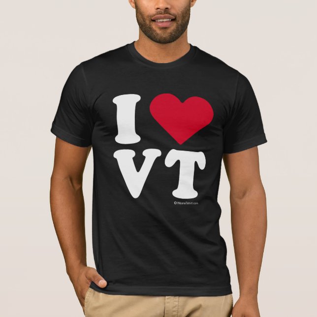 "ICH LIEBEVT" "ICH LIEBE VERMONT " T-Shirt (Vorderseite)