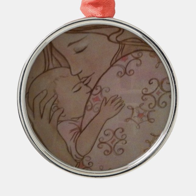 Ich liebte Sie, bevor ich Sie traf Ornament Aus Metall (Vorne)