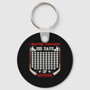 Ich lief 100 Tage lang durch den Eishockeyschläger Schlüsselanhänger