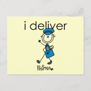 Ich Liefere Briefträger Postkarte