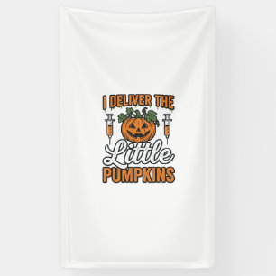 Ich liefere die kleinen Kürbisse Halloween Kranken Banner