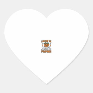 Ich liefere die kleinen Kürbisse Halloween Kranken Herz-Aufkleber