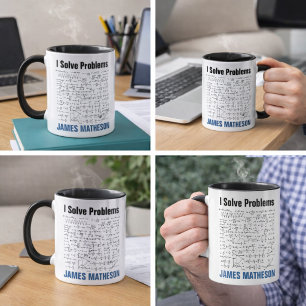 Ich löse Probleme Lustige Mathe-Gleichungen Person Tasse