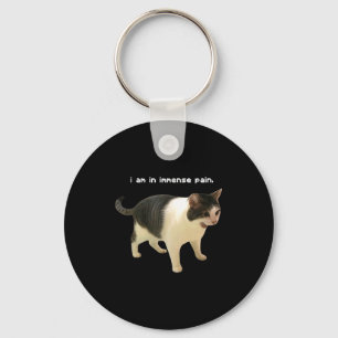 Ich Lustig Bin Unermesslicher Schmerz Katzen-Meme Schlüsselanhänger